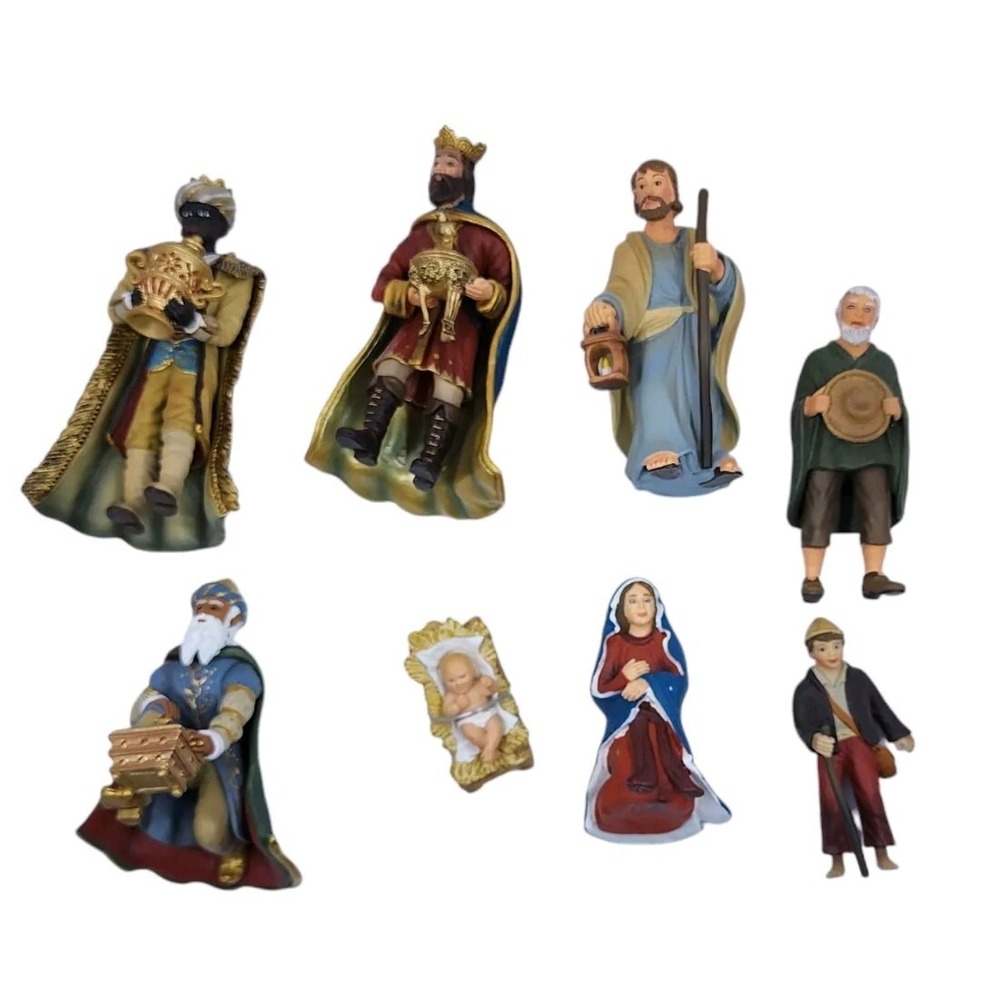 Complete Set Lot of 8 Vintage Schleich Nativity Scene Set Figures Figurines
